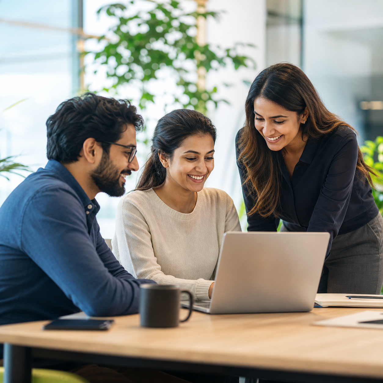 Lantrasoft associates collaborating in an office